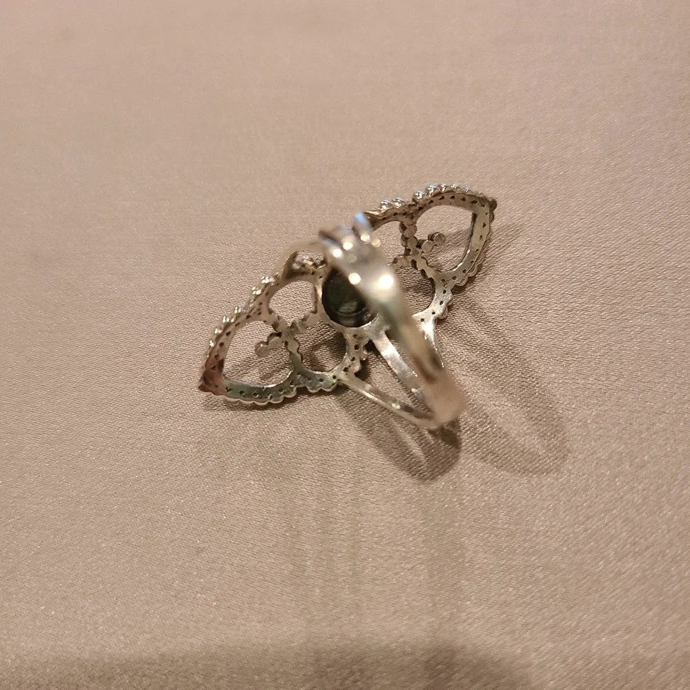 Sterling silver abalone shell ring